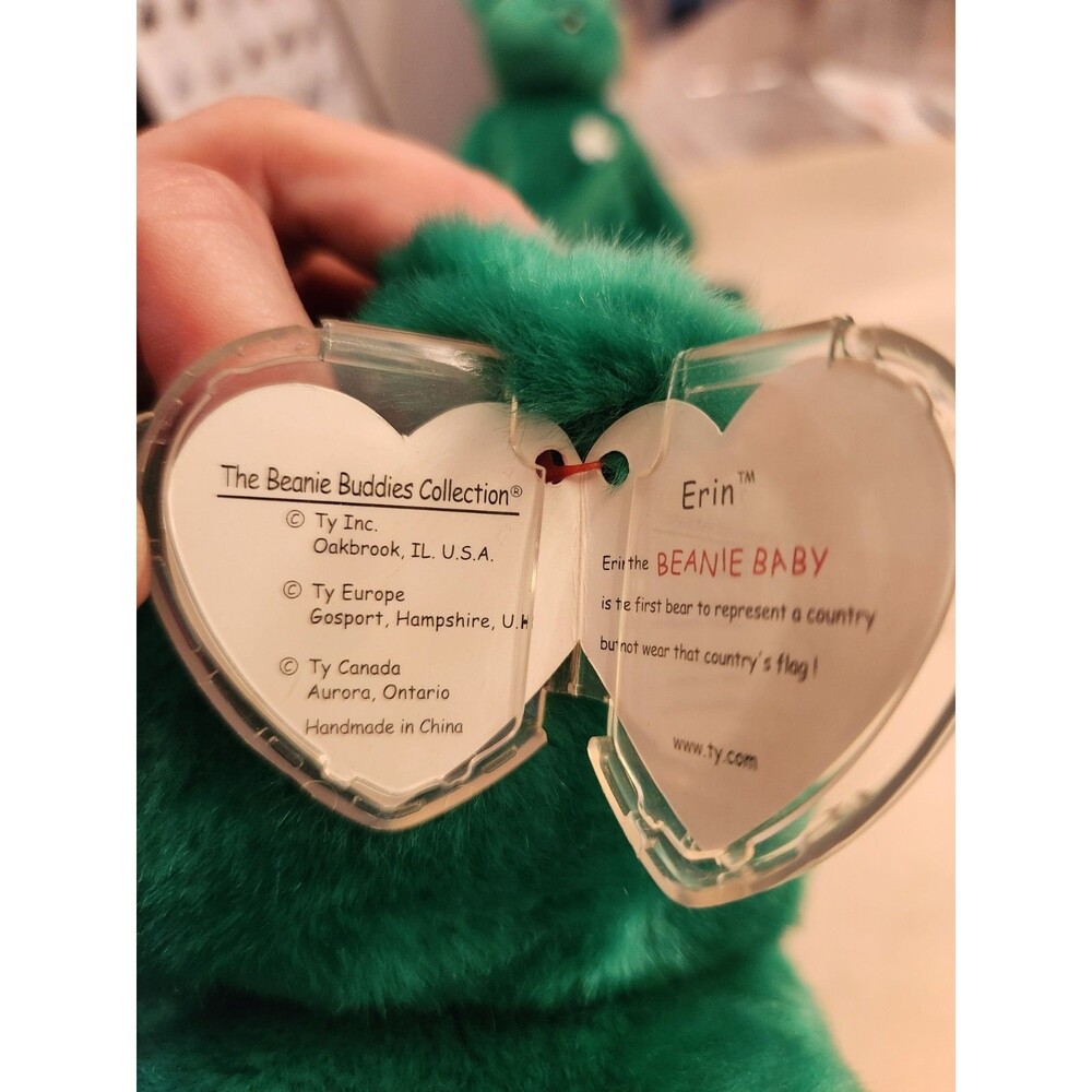 Authentic Ty Beanie Buddy Erin - Picture 6 of 7